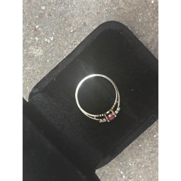 Pink Sapphire Diamond Ring 10k Yellow Gold Stamped Size 7 1.5G - Picture 8 of 12